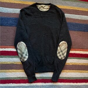 Burberry Cashmere Sweater with Burberry Print Elbow Patches